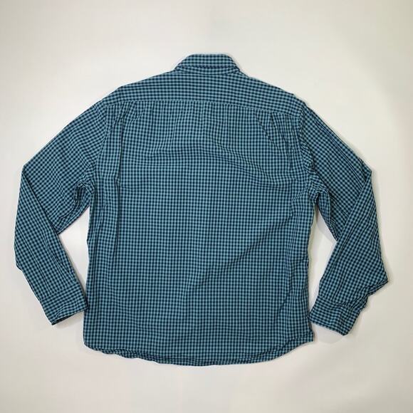 J Crew Shirts Mens XL Black Emerald Slim Untucked Flex Washed Check Button Down - Picture 8 of 10